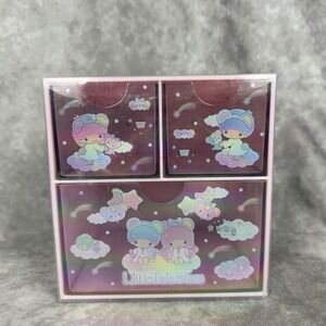 Sanrio Little Twin Stars Aurora Iridescent Mini Chest 3 Drawer Organizer NEW NIB